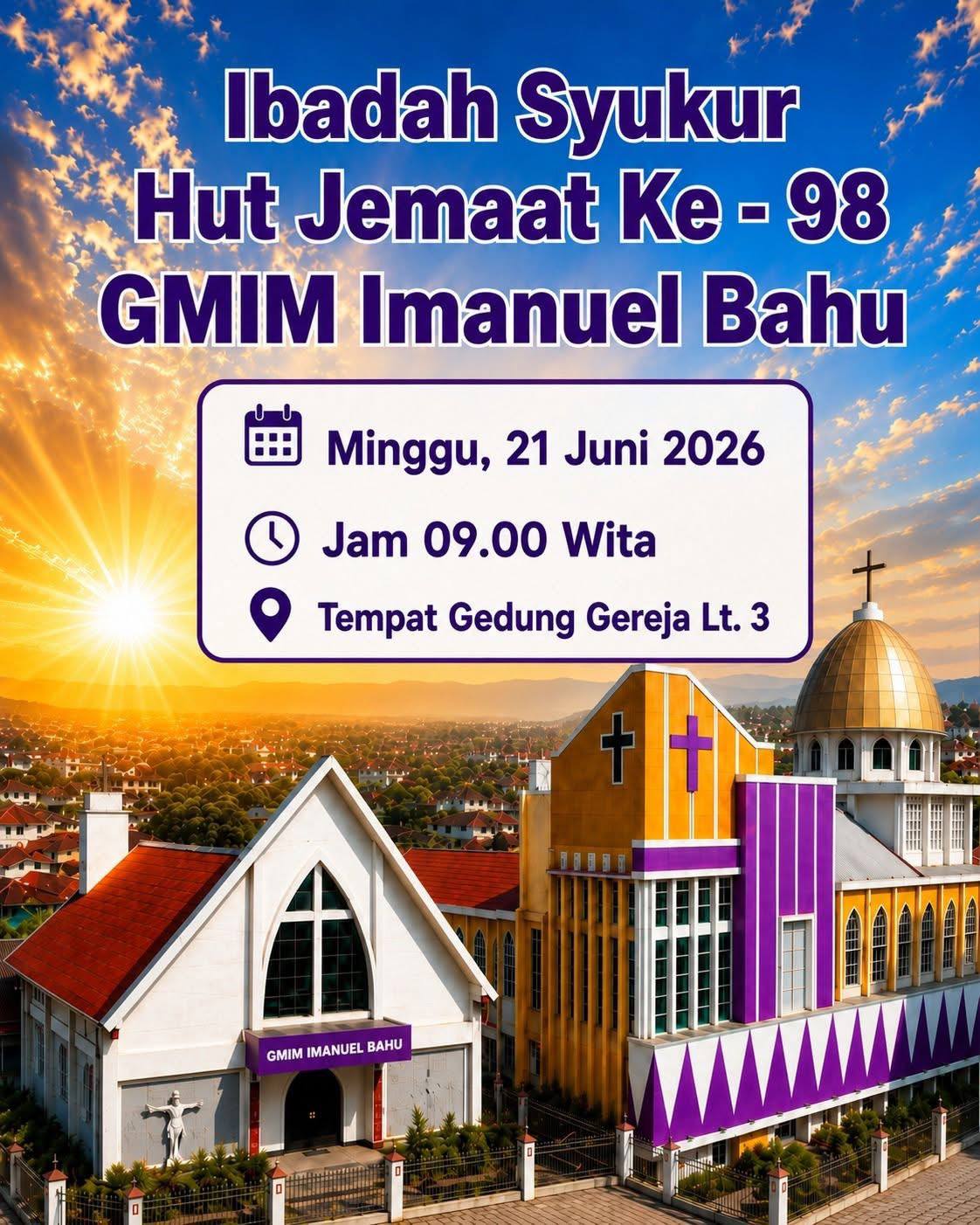 Ibadah Syukur HUT Ke - 98 GMIM Imanuel Bahu